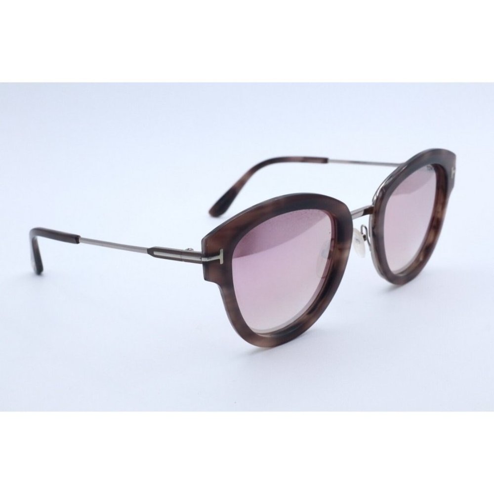 Tom Ford Mia-02 TF 574 55Z Butterfly Havana Sunglasses Pink Gradient Lenses 52mm - Picture 3 of 7